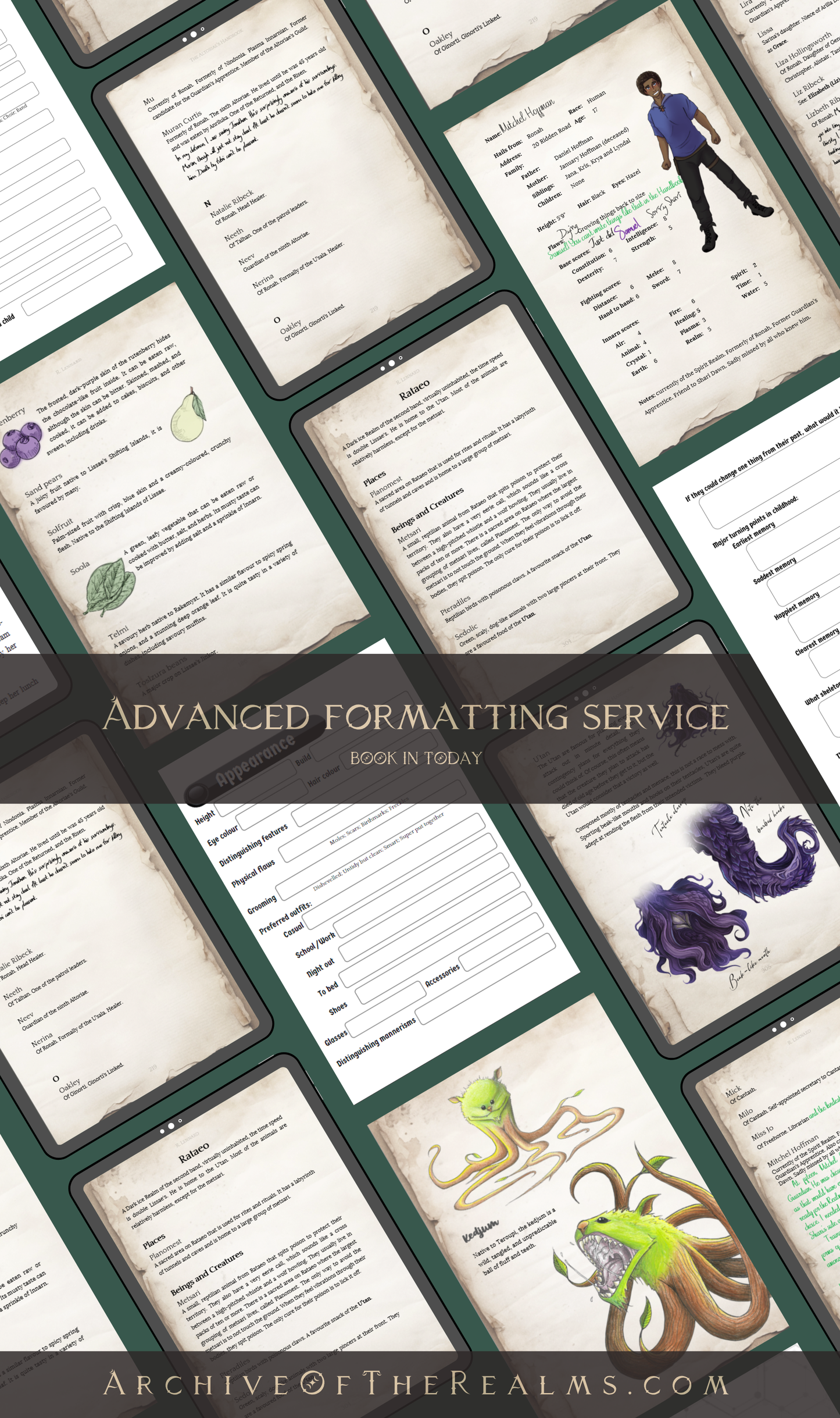 Advanced book formatting