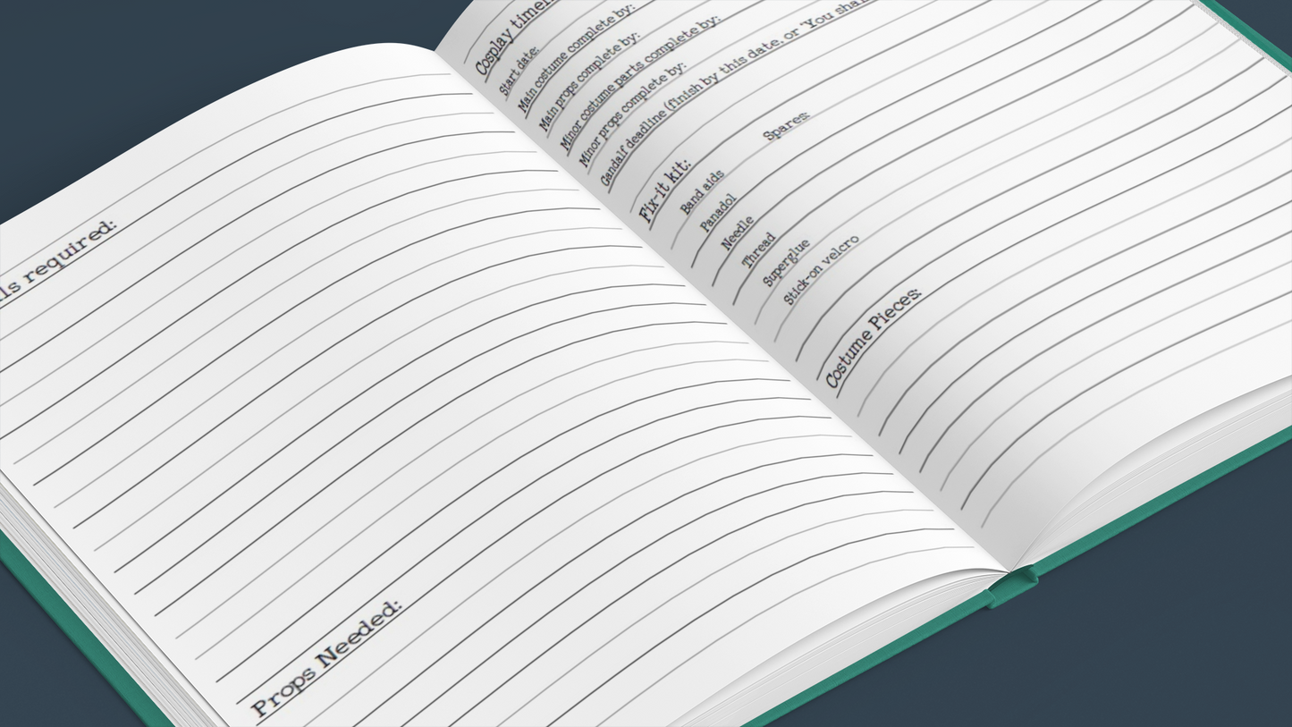 Workbook - Cosplay Workbook